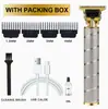 Cortador de Cabelo T9 Transfronteiriço Cortador Elétrico para Cabeça Raspada Elétrico Elétrico Elétrico Cortador de Cabelo Cabeça de Óleo Marca de Escultura Barbeador Recarregável