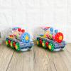 Locomotiva rotativa com engrenagem transparente luzes multicoloridas música presente de aniversário infantil carro de brinquedo elétrico universal atacado