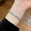 Pulseira Estrela Cintilante Indústria Pesada Irregular Zircônia Microincrustada Feminina Leve Luxo Alto Padrão Delicado Pulseira com Design Aberto
