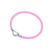 Pulsera de cuerda de alambre de 3 mm al por mayor en stock, pulsera con hebilla en forma de corazón Panjia, pulsera personalizada portátil de oro duro 3D, cuerda de mano