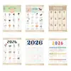 Calendario de Año Nuevo 2026 Bandera Colgante Decoración de Pared de Dormitorio Tela de Fondo Tela de Fondo Colgante de Pared de Tela Oxford con Palo de Madera Cordón
