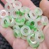 Jade jade flor flotante jade cuentas de agujero grande jade cuentas sueltas anillo anillos hebilla de jade pulsera accesorios de joyería cuentas de jade hechas a mano