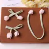 Estilo Suave Largo Flor de Tulipan de Puntos Doble Cara Accesorios para el Cabello DIY, Decoraciones para Zapatos y Sombreros, Bolsos, Ropa, Cintas para el Cabello, Adornos Colgantes y Accesorios
