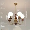 Lámpara de araña retro francesa de mediados de la antigüedad lámpara principal para dormitorio sala de estar nueva lámpara china americana estudio restaurante lámparas de cobre Zhongshan