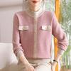 Ropa de Otoño e Invierno para Madres, Suéter de Forro Polar, Prendas de Punto para Mujeres de Mediana Edad y Mayores, Suéter Engrosado, Top Térmico Cálido para Suegra