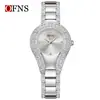 Reloj Popular Transfronterizo Ofns, Reloj de Diseño Impermeable de Moda de Lujo Ligero, Reloj de Cuarzo de Alta Gama de Lujo para Mujer Incrustado con Diamantes