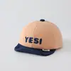 Gorra Alianza Ding Ding Gorra de Ala Suave para Bebé Estilo Japonés Coreano Otoño Invierno Pana Letra YES Bloque de Color Gorra de Béisbol de Ala Suave