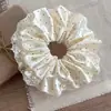 2026 Novo Estilo Estilo Floresta Elástico Alto Prendedor de Cabelo com Laço Preguiçoso, Corda de Cabelo para Rabo de Cavalo em Tecido de Renda para Mulheres