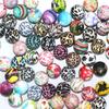 Cuentas de Silicona con Marca de Agua 19mm Cuentas de Silicona Cuentas de Leopardo Cuentas de Silicona por Transferencia de Agua Cuentas para Cadena de Chupete Accesorios