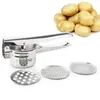 Moedor de arroz Mascher de aço inoxidável, espremedor de purê de batata, máquina de moer e extrair suco de frutas e vegetais, pequenas ferramentas multiuso para cozinha