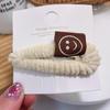 Corea del Sur Dongdaemun Celebridad de Internet Otoño e Invierno Nuevo Estilo Felpa Cara Sonriente Pinza BB Pinza Lateral Elegante Chica Flequillo Pinza Tocado Accesorios para el Cabello