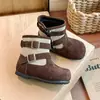 Botas Birkenstock para Niña 2026 Otoño/Invierno Nuevo Estilo Versión Coreana Retro Botines Cortos para Niña Suela Suave Forro de Felpa Cierre Lateral