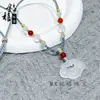 Ágata Natural Multicolor Color Champaña Forma de Nube Candado de la Suerte Calcedonia Blanca Jade Vintage Joyería Dulce Estilo Caramelo Colgante Estilo Chino
