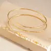 Pulsera de apertura de círculo liso de doble capa transfronteriza, pulsera personalizada de nicho de lujo ligero, brazalete, joyería de moda simple y versátil de alta gama para mujer