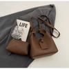 Transfronterizo 2024 Nuevo Otoño Texturas Retro Bolso Pequeño Moda para Mujer Simple Bolso de Cubo Diseño Nicho Bolso Cruzado