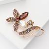 Nuevo Broche de Flor de Pedrería de Lujo de Moda Elegante de Alta Gama para Vestido de Traje de Mujer Joyería Pin Corsage