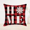 Conjunto de Quatro Fronhas Decorativas de Natal, Árvore de Natal, Rena, Decoração de Letras, Sofá, Sala de Estar, Almofadas Decorativas para Lançar ao Ar Livre