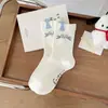 Calcetines de Gatito Afelpados para Mujer 2025 Otoño Nuevos Lindos de Dibujos Animados Calcetines de Media Pantorrilla Ins de Moda Rayados Holgados Sin Costuras
