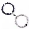 Amazon Cross-Border Pedra Natural Pedra Vulcânica Turquesa Yin-Yang Tai Chi Coroa Pulseira Magnética para Casal Pulseira de Contas