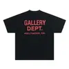 Camiseta Vintage High Street com Estampa Gallery Department, Camiseta Fashionável com Estampa de Letras, Camiseta Casual com Gola Redonda, Camiseta Feminina