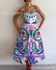 Vestido de tirantes casual, elegante y a la moda, estampado digital nuevo, transfronterizo, vestido de verano para mujer