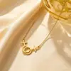 Collar Minimalista de Acero de Titanio con Símbolo de Género de Venta Caliente para Parejas Europeas y Americanas Transfronterizas, Joyería Dorada Versátil y Elegante