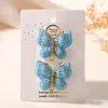 Traje de Pasador de Pelo Tejido a Mano de Lana Europeo y Americano Mariposa Enrollada Pasador de Color Sólido Suave Todo-partido Tocado para Bebé 3841