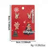 Set de pendientes transfronterizos europeos y americanos de Santa Claus, renos, hombre de jengibre con goteo de aceite y diamantes, lindos accesorios con ambiente festivo