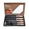 En Stock Entrega Rápida Cuchillo de Chef con Patrón de Diamante Electroplateado Juego de Seis Piezas Juego de Cuchillos de Acero Inoxidable Caja de Regalo de Negocios Juego de Cuchillos
