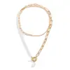 Joyería de Explosiones Transfronterizas Moda Cadena Larga de Cuentas Redondas Joyería para Usar Apilada Collar con Hebilla OT de Perla Cadena para Cintura Doble Uso