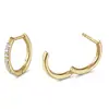 Pendientes de titanio f136 con tachuelas de circonita, aro en D g23, modelo nuevo, aros para oreja, anillos para nariz, pendientes, joyería para piercing corporal