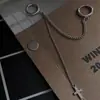 Aretes de Cruz, Aretes de Estilo Frío, Aretes para Doble Perforación, Sencillos Elegantes, Estilo Largo, Moda Dulce y Fresca, Tendencia Estilo Coreano