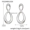 Xinyixinxin Transfronterizo Nuevo Acero Inoxidable Hueco Juego de 8 Pendientes Pendientes de Diseño de Nicho de Ins Chapados en Oro de 18K Que No Se Desvanecen
