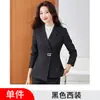 Venta al por mayor transfronteriza de ropa profesional blanca de alta gama, nuevo conjunto de chaqueta blazer de manga larga para otoño e invierno con cuello de solapa pequeño y pantalones para mujer