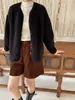 Cárdigan casual de forro polar tipo borrego sintético para mujer, de manga larga, corte holgado, chaqueta cálida de forro polar, colección otoño/invierno 2026