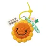 Llavero Creativo Hecho a Mano de Lana de Girasol Colgante para Bolsa de Mejor Amiga Colgante de Girasol Llavero de Coche