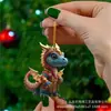 Pendente de Dragão de Acrílico Fofo de Desenho Animado Novo Produto Transfronteiriço Pingente de Árvore de Natal Decorações de Natal