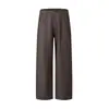 Pantalones casuales para hombre OT de mezcla de lyocell y lino, nueva colección de otoño, estilo recto holgado