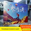 Expositor de Rede para Puxar, Show de Cortina Rápido, Expositor Publicitário Rápido para Eventos, Grande Painel de Assinaturas, Painel de Assinaturas para Eventos de Exposição, Personalização de Painel de Fundo