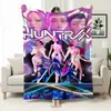 Manta de Sofá de Oficina Temática de Caza de Grupo Femenino de Kpop, Manta Estampada de Franela, Manta para Siesta de Mercancía Transfronteriza, Manta Cubierta