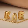 Novos acessórios de joias DIY banho de ouro real 18K pingente 26 letras pulseira colar acessórios pingente acessórios atacado