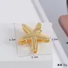 Grampo de Cabelo Estrela do Mar com Strass para Férias de Verão, Presilha para a Parte de Trás da Cabeça, Prendedor de Cabelo de Garra de Liga, Acessório de Cabelo Versátil para Mulheres
