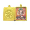 Popular Colgante Thangka de Animal del Zodiaco de Cinabrio Semi-Pintado a Mano Núcleo de Pintura Adorno Colgante Acero de Titanio