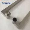 Maçaneta de porta de vidro em aço inoxidável pé redondo alça de tubo quadrado de quatro dobras shopping center loja escritório maçaneta de porta atacado de fábrica