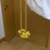 Tienda de oro con accesorios de bricolaje de oro, collar con colgante de caballo de madera pequeño, cadena de clavícula a juego para mujer, regalo para novia
