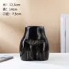 Vaso Ins Escandinavo Patrón de Mármol Sala de Estar Hidropónico Moderno Flor Seca Decoración del Hogar Recipiente para Flores Hogar Sala de Estar