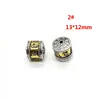Al por mayor DIY hecho a mano dos colores con cuentas Xizang aleación de plata agujero grande cuentas de barril Xiangyun seis palabras cuentas sueltas pulsera collar accesorios