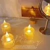 Decoración romántica, mini luz de noche de vela simulada parpadeante, regalo de cumpleaños creativo electrónico LED