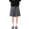 Shorts de Trabalho Retro Americano Masculino Verão Novo Lavado Desgastado Bolsos Grandes Tendência Solto Casual Capris