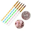 Pincel de unha transfronteiriço 5 conjuntos de espiral acrílico imitação de pelo de mink caneta de cristal caneta para unha pintada